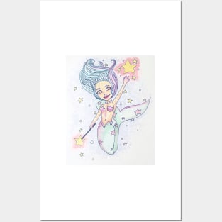 Mahou Mermaid Posters and Art